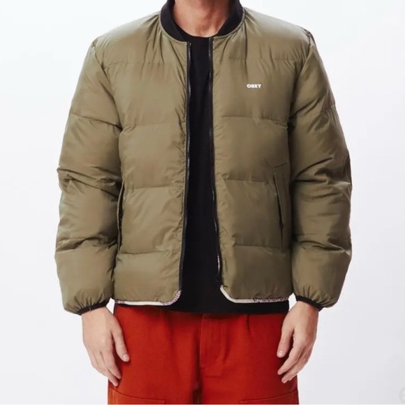 Obey Other - Obey Men's Khaki Puffer Jacket